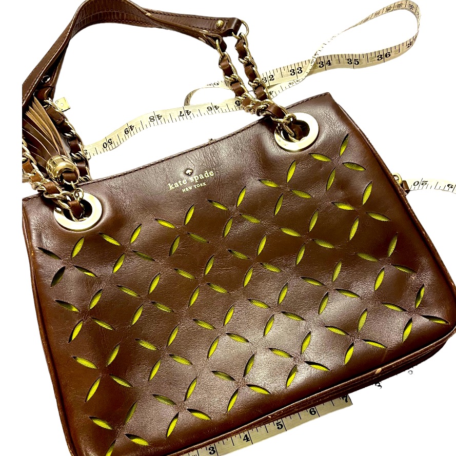 Kate Spade Handbag Green Brown Floral Limited Edition Kate Spade New York Medium